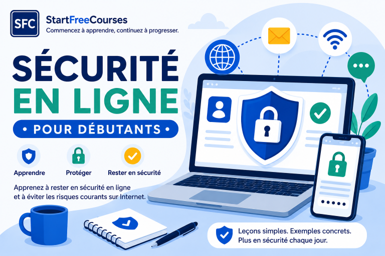 Sécurité en ligne pour débutants – cours gratuit sur la sécurité Internet, la protection des données et les bonnes pratiques en ligne